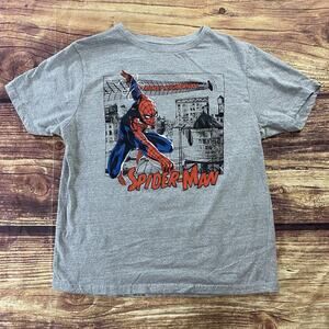 Marvel Friendly Neighborhood Spiderman Grey Cotton Blend T-shirt Youth Large